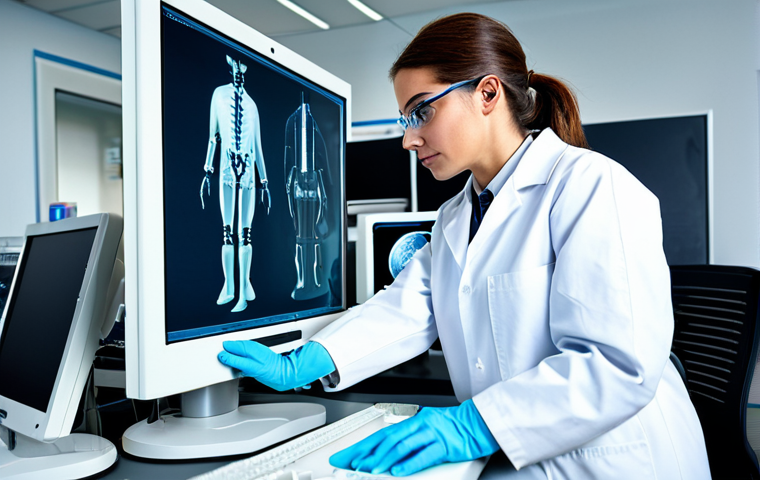 **
"A female researcher in a clean, modern laboratory, wearing a lab coat and safety glasses, examining a microscopic robotic device on a computer screen, fully clothed, appropriate attire, safe for work, perfect anatomy, natural proportions, professional photograph, high quality, focus on technological advancement in medicine, modest setting, family-friendly."
**