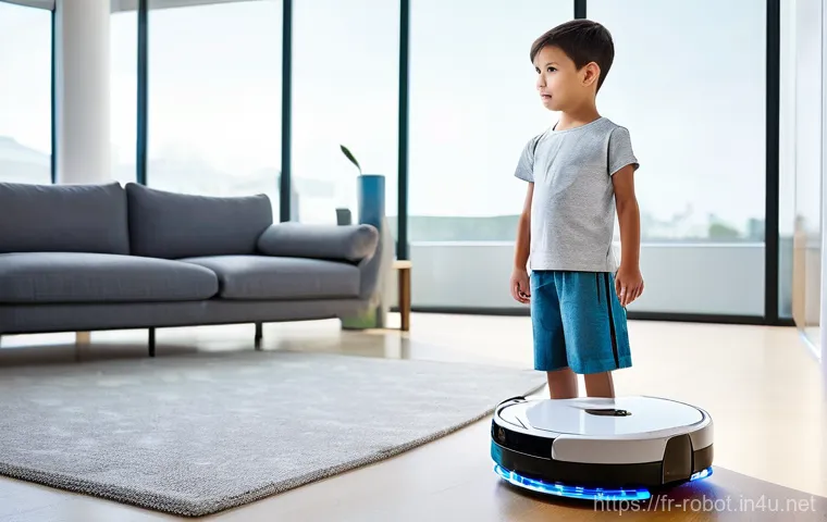로봇용 임베디드 시스템 - **Prompt:** A futuristic, sleek robotic floor cleaner effortlessly navigates a modern, minimalist li...