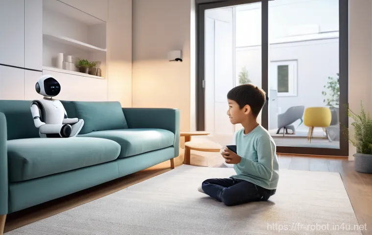 로봇이 적용된 장애인 보조 기술 - **"A person in a modern, sleek electric wheelchair, sitting at a table in a bright, contemporary hom...