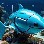 Home 18 로봇과 생체 모방 기술 - **Underwater Biomimetic Explorer:**
"A highly advanced, sleek underwater robot, inspired by the ...