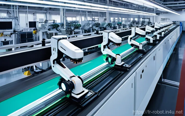 로봇 딥러닝 적용 - **Prompt:** A state-of-the-art robotic arm, equipped with multiple advanced optical sensors and a hi...